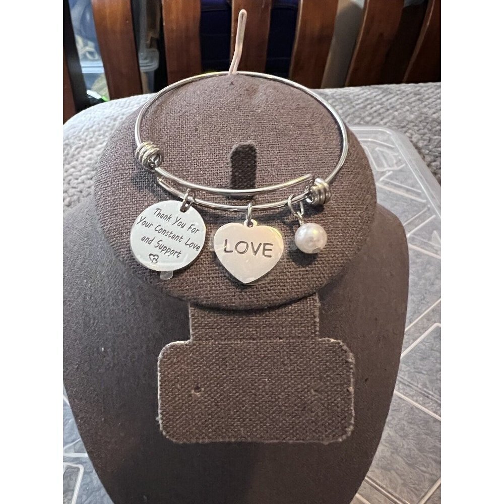 Inspirational Thank You for Ur Constant Love Support Stainless Steel Bracelet